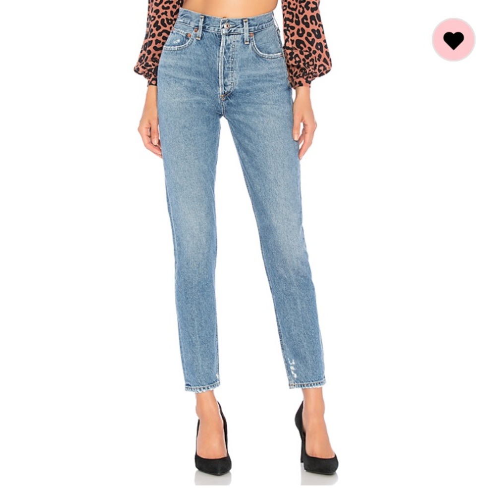 AGOLDE Jamie High Rise Classic in Passenger